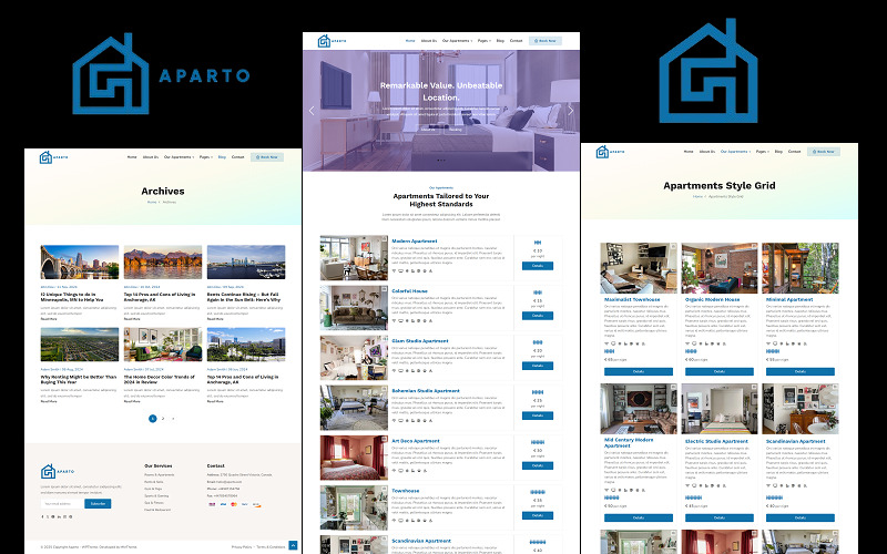 Aparto - Тема WordPress для сайтов недвижимости, квартир, зданий, домов, аренды и продажи квартир. - Features Image 1