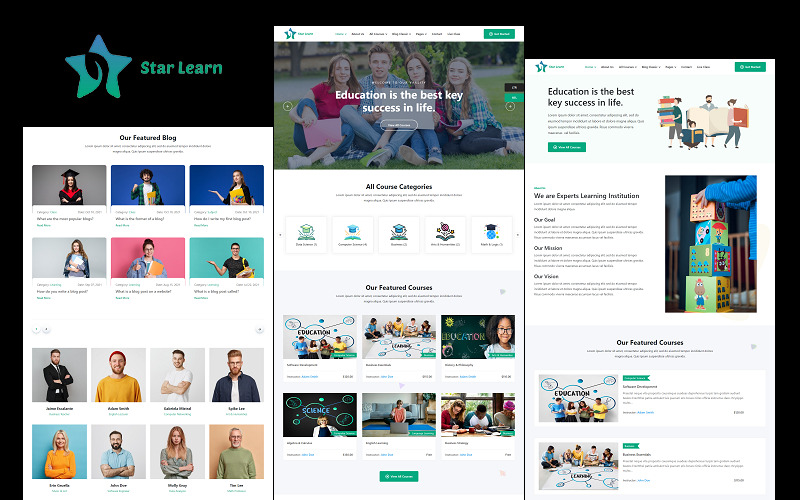 Star Learn - Tema WordPress per scuole, college, università, piattaforme LMS e corsi online - Caratteristiche Immagine 1