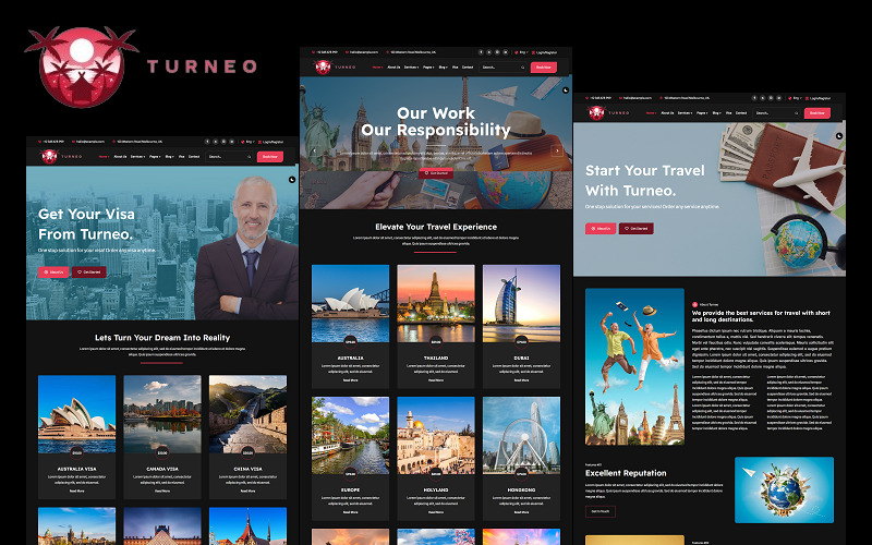 Turneo - Travel, Tour, Visa, Hotel, Flight, Car, Cruise Company HTML Website Template - Features Image 1