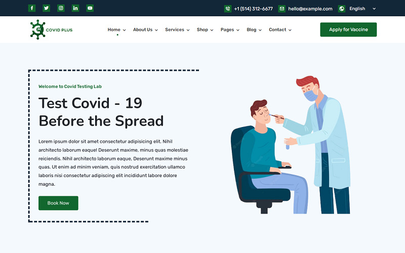 Covid Plus - Коронавірус, лікарня, діагностика, клініка, лабораторія та медичний магазин HTML-шаблон веб-сайту - Features Image 2