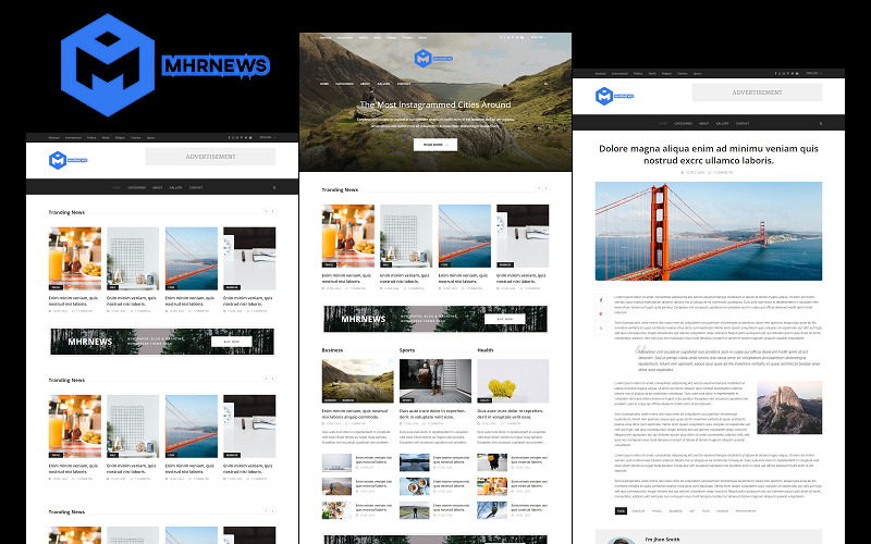 MhrNews - Newspaper, Blog, Journal and Magazine HTML Website Template - Features Image 1