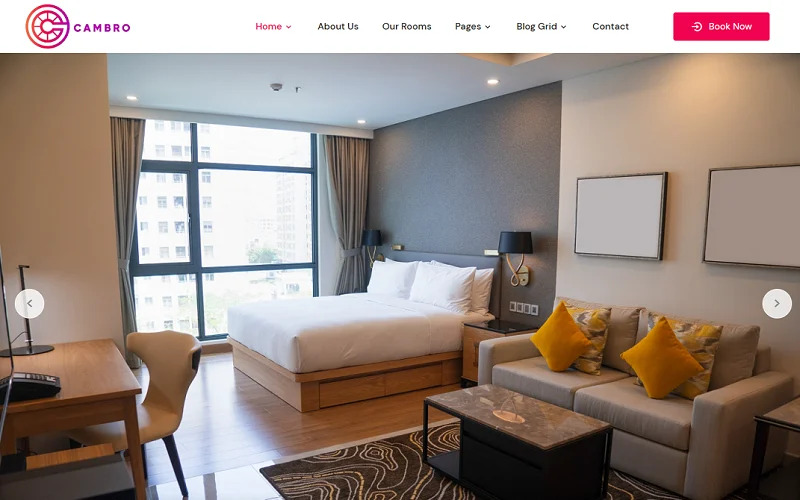 Cambro - Hotel, Resort, Motel Elementor WordPress Theme - Obraz funkcji 1