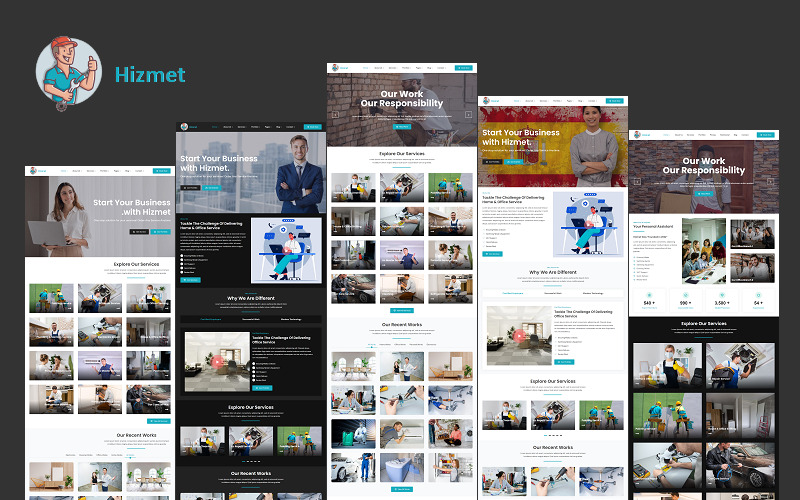 Hizmet - Service Provider Company and Agency Elementor WordPress Theme - Features Image 1