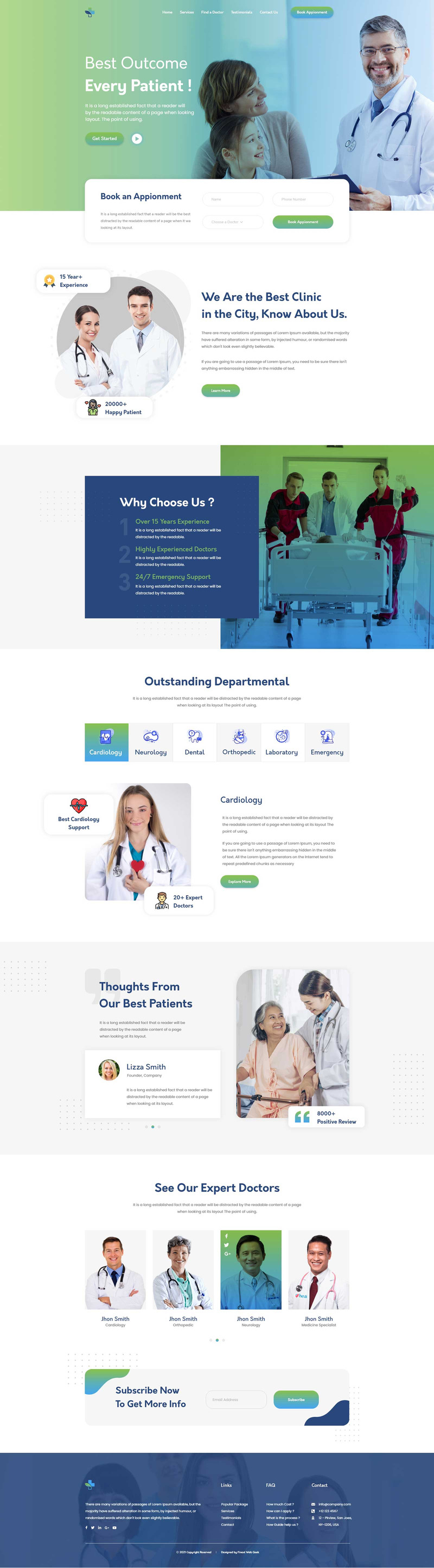 Healthex - Clinic Services One Page UI Elements - Features Image 1