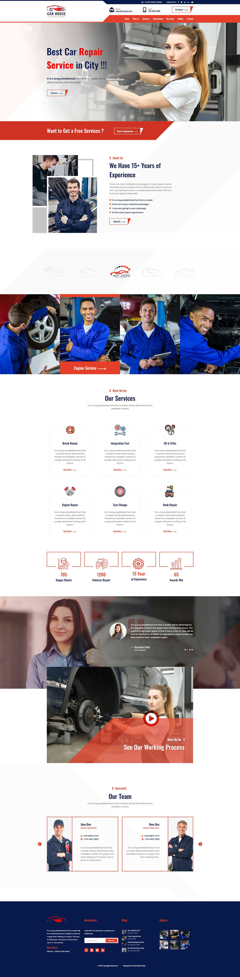 Carrep - Autójavítás egy oldal HTML sablon - Features Image 1