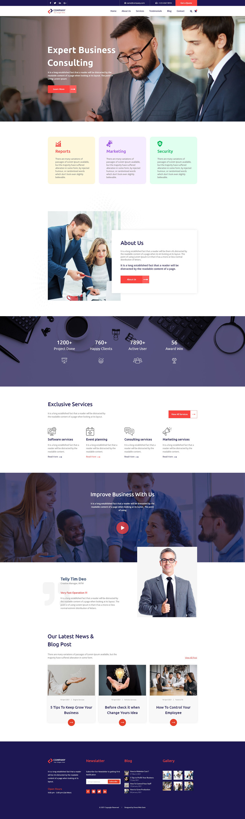 Corpoex - Corporate Services One Page UI Elements - Features Image 1