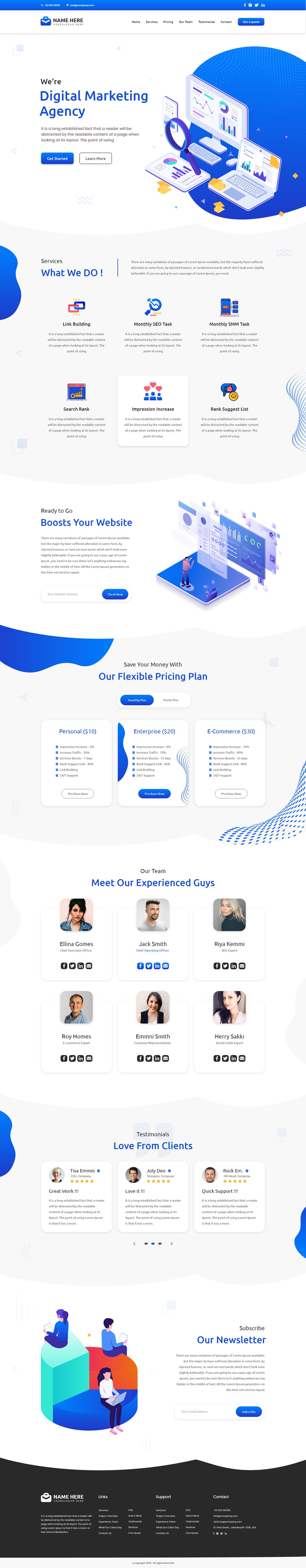 Geek Agency - Marketing Agency One Page UI Elements - Features Image 1