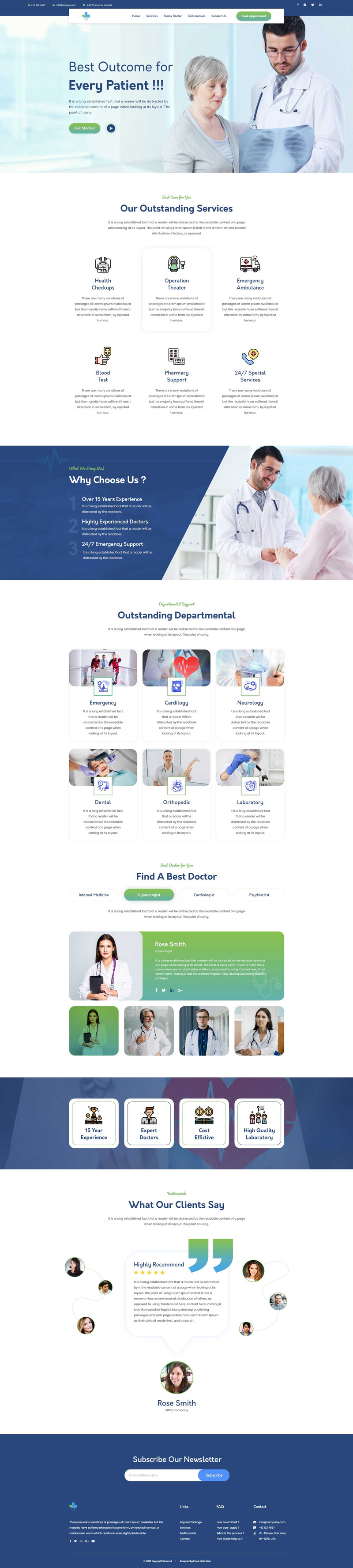 Healthcarex - Clinic Services One Page UI Elements - Features Image 1