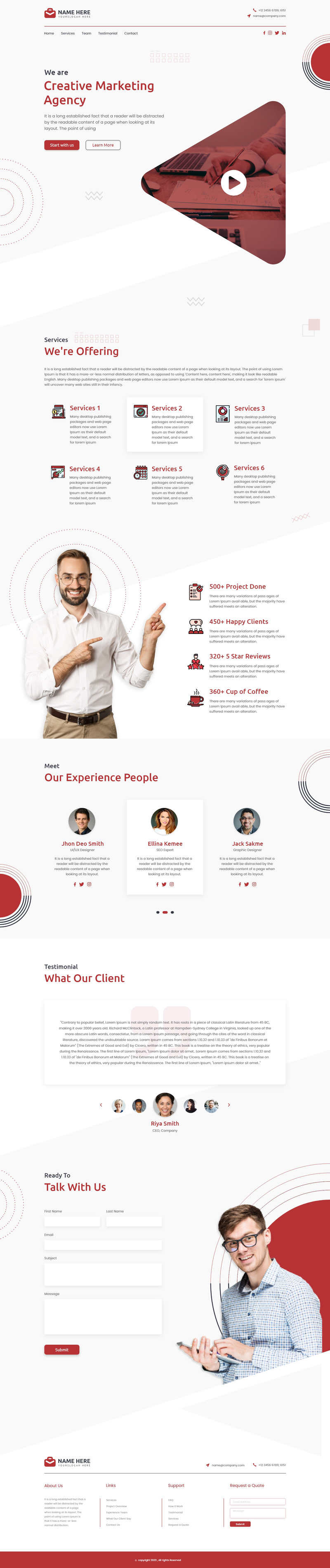 Elementos de la interfaz de usuario de una página de Marko Marketing Agency - Características Imagen 1