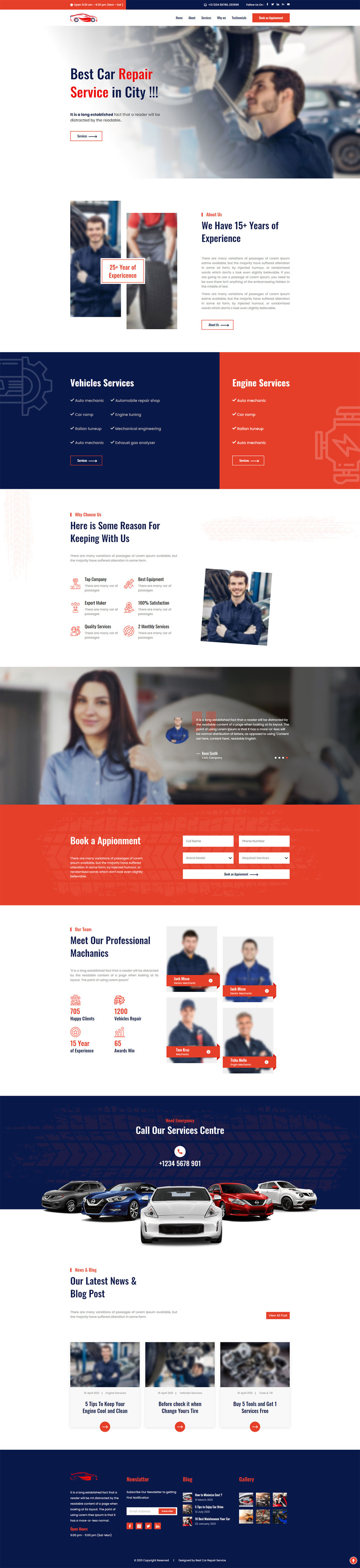 Carex Car Repair One Page HTML Template - Features Image 1