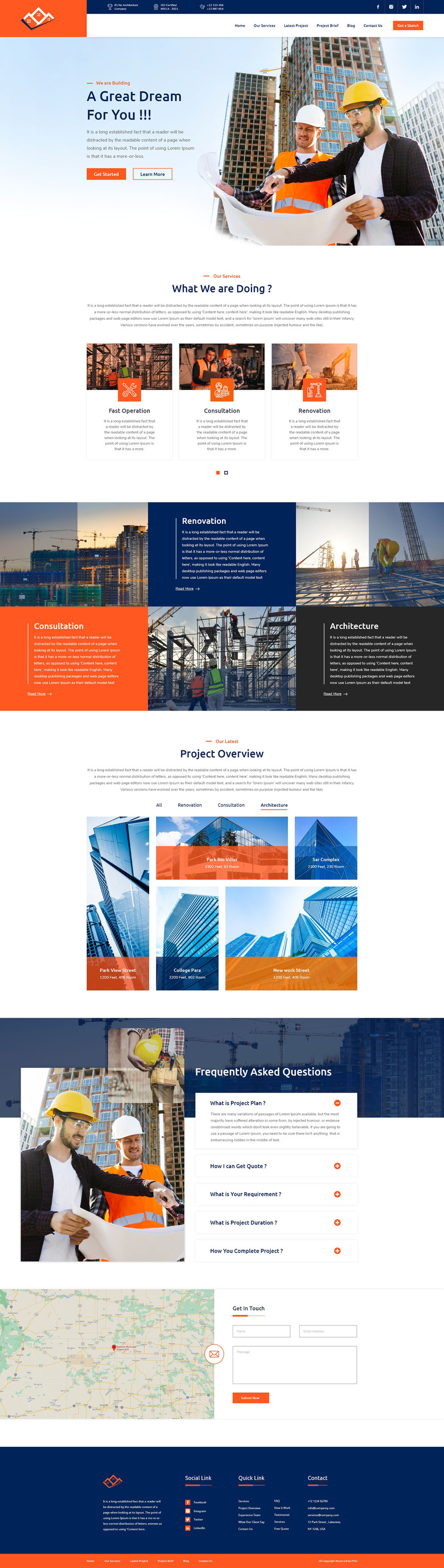 Builderex - Construction Services One Page UI Elements - Features Image 1