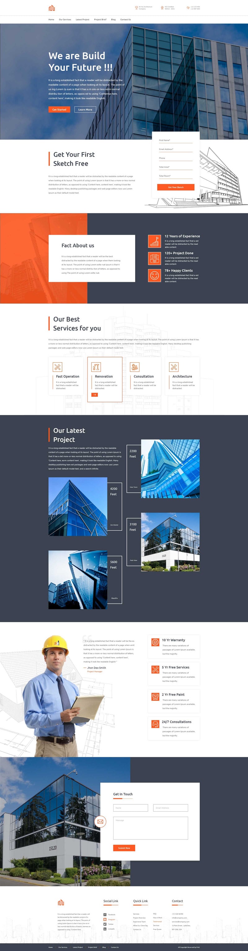 Archex - Construction Services One Page UI Elements - Features Image 1