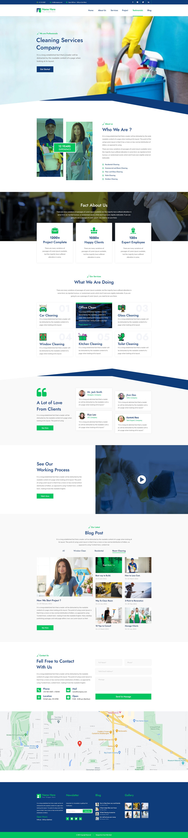 Exclean - Rengöringstjänster En sida UI -element - Features Image 1