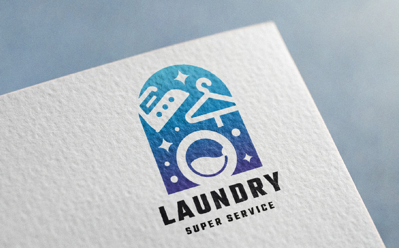 Laundry Service Pro Logo Template - Features Image 1