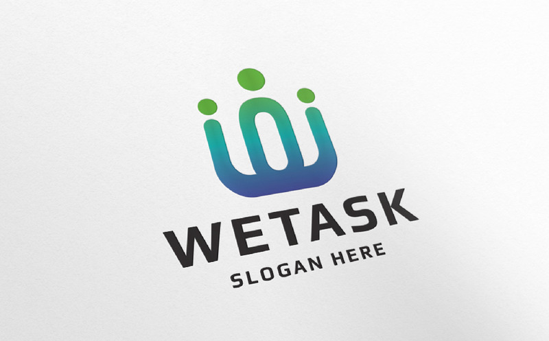 Modello di logo della lettera W di Wetask - Caratteristiche Immagine 1