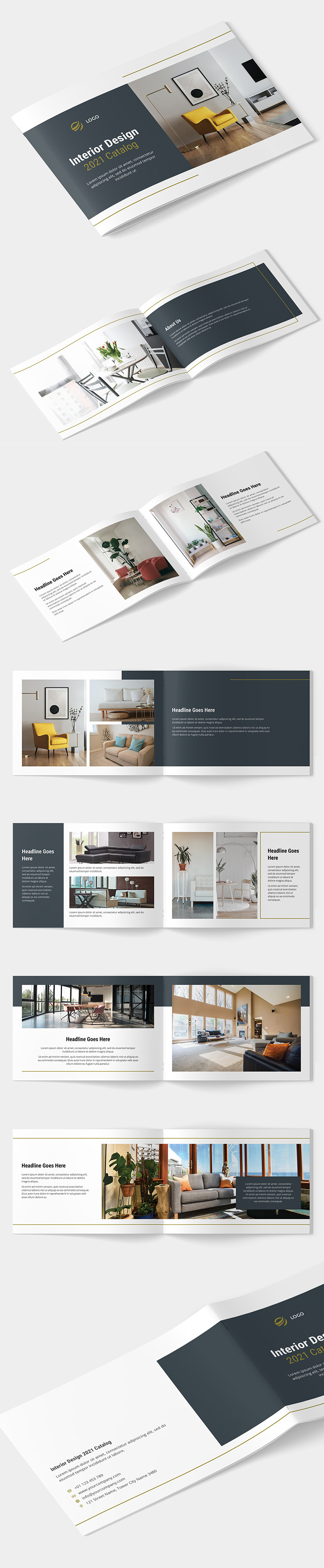 A5 Interior Catalog Brochure Template - Features Image 1