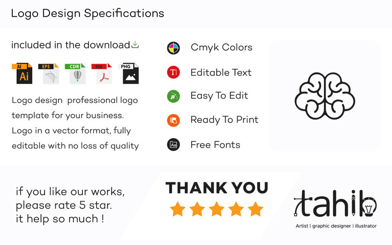 Brain Logo Design Vector Template - Features Image 1