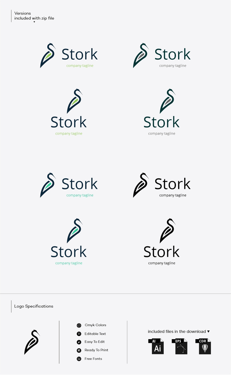 Stork Logo Template - Features Image 1