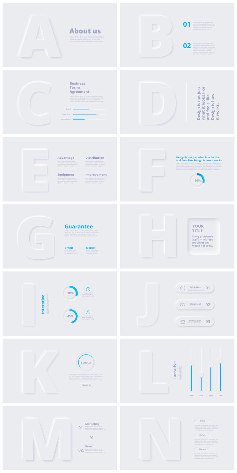 Neumorphic Presentation PowerPoint template - Features Image 8