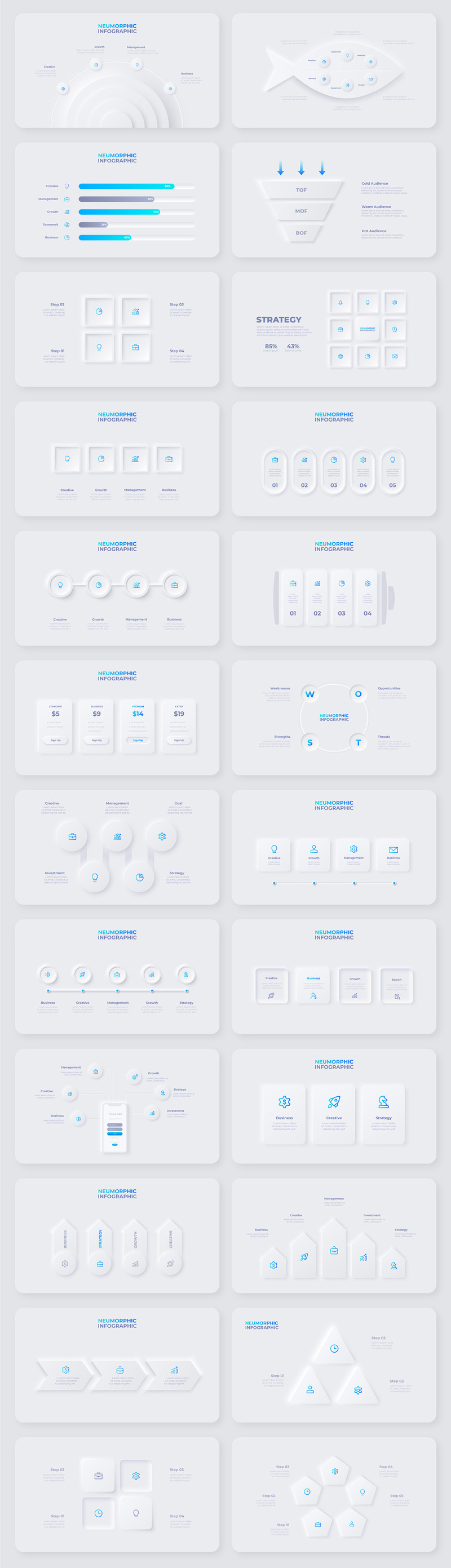Neumorphic Presentation PowerPoint template - Features Image 13