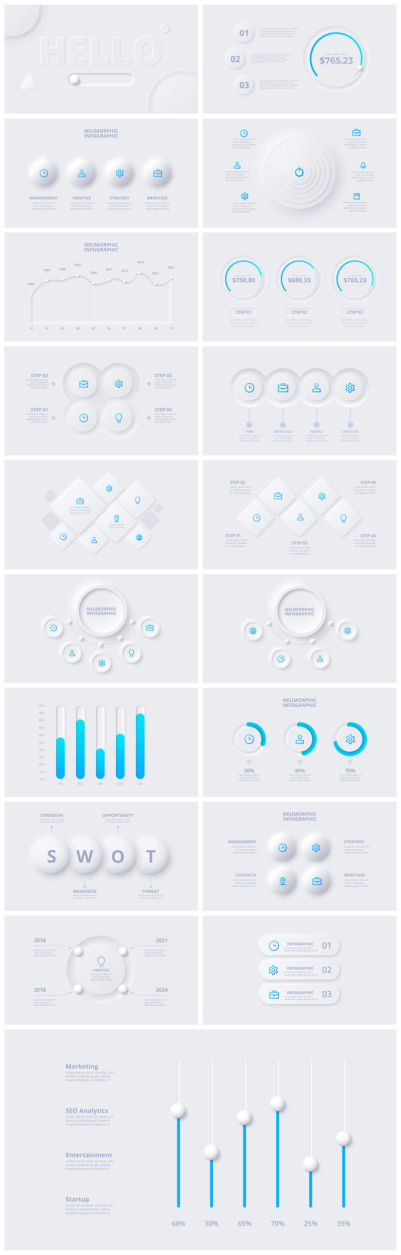 Neumorphic Presentation PowerPoint template - Features Image 3