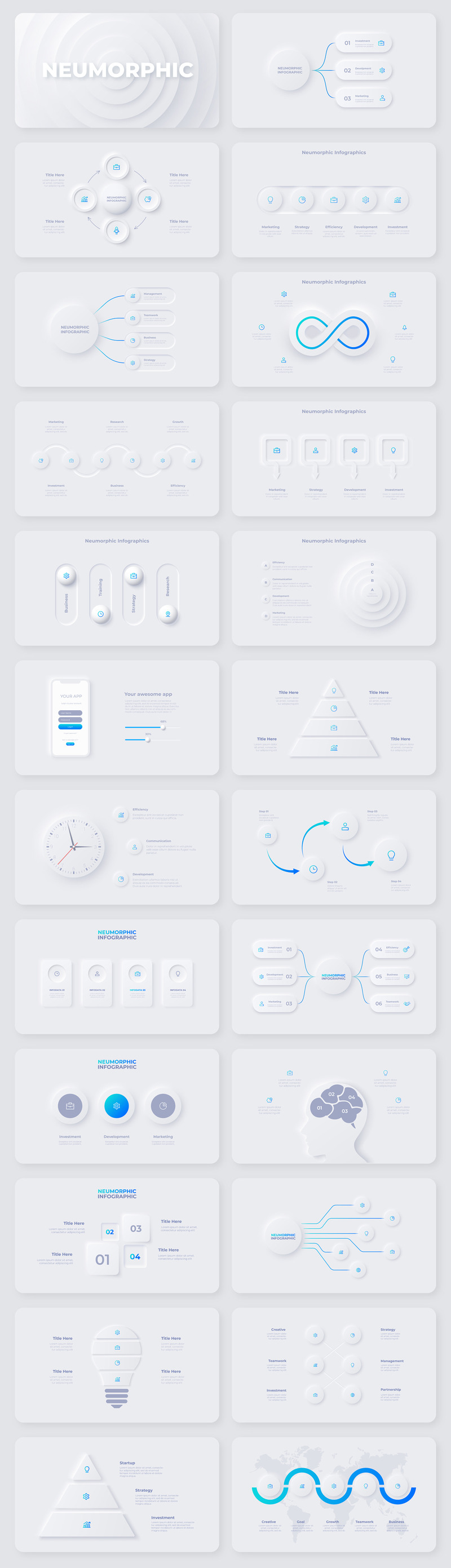 Neumorphic Presentation PowerPoint template - Features Image 11