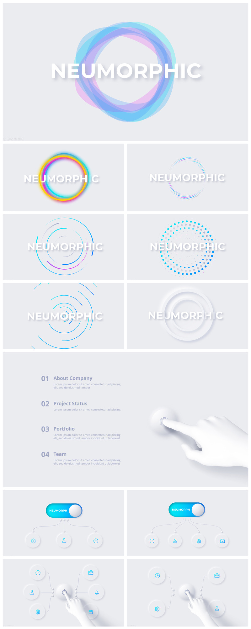 Neumorphic Presentation PowerPoint template - Features Image 2