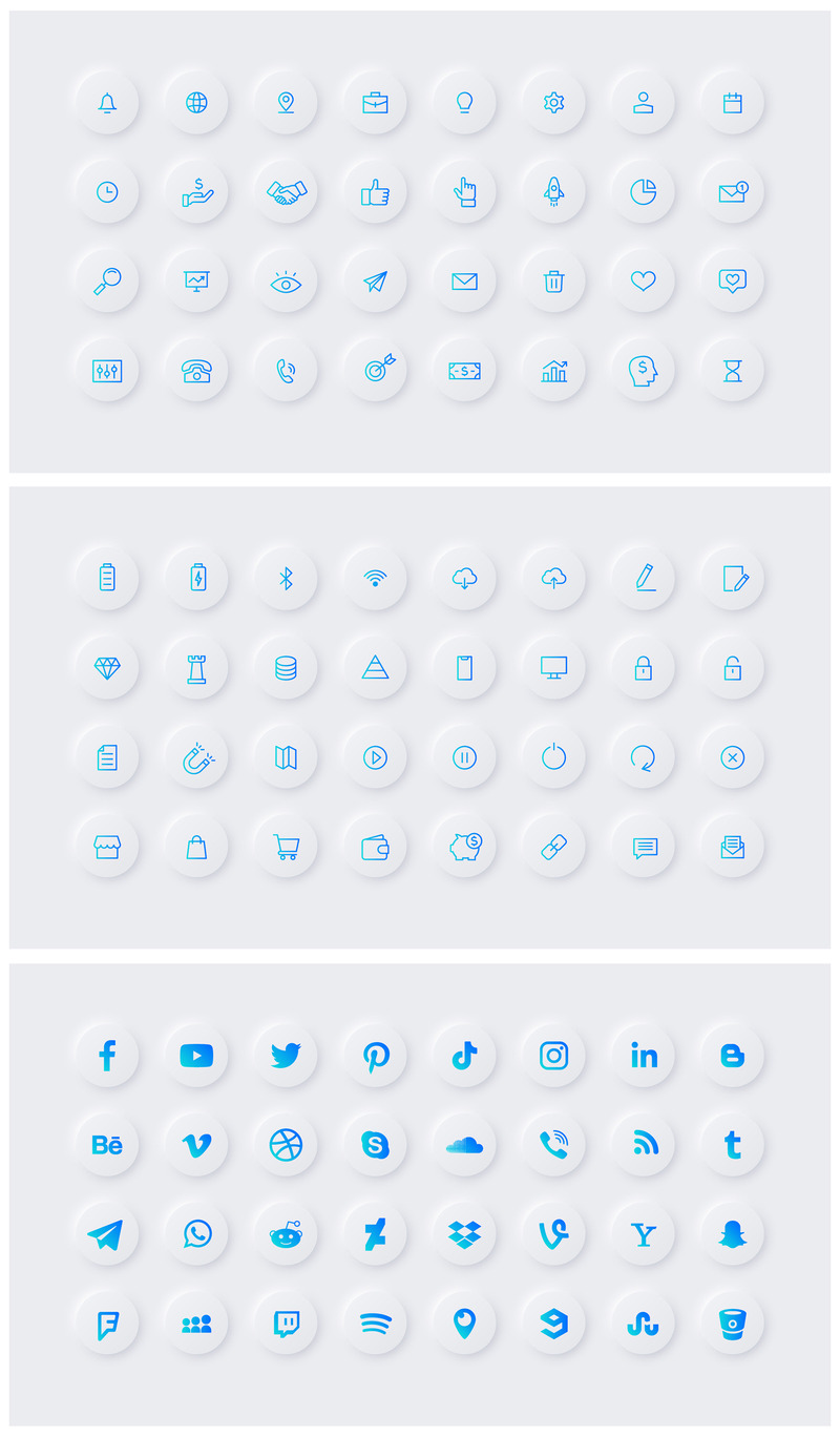 Neumorphic Presentation PowerPoint template - Features Image 10