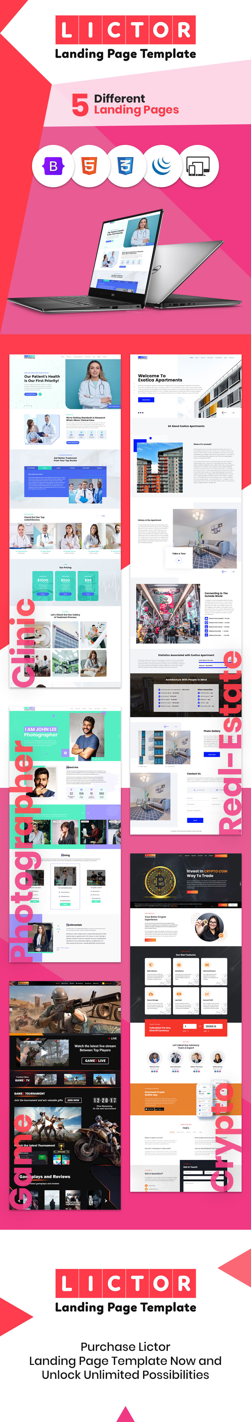 Lictor - Multipurpose Landing Page Template - Features Image 1
