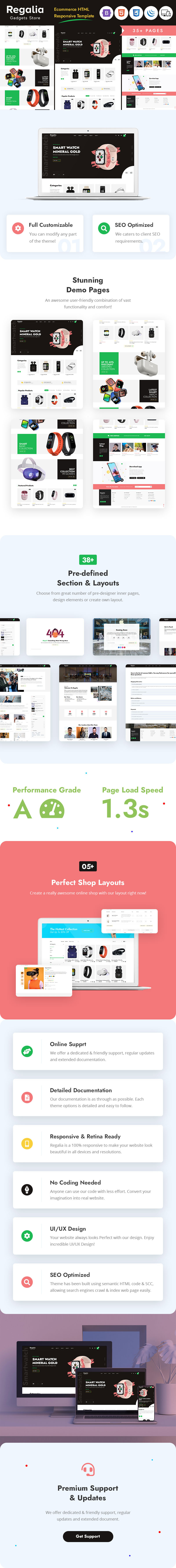 Regalia Gadget Store - eСommerce Website template - Features Image 1