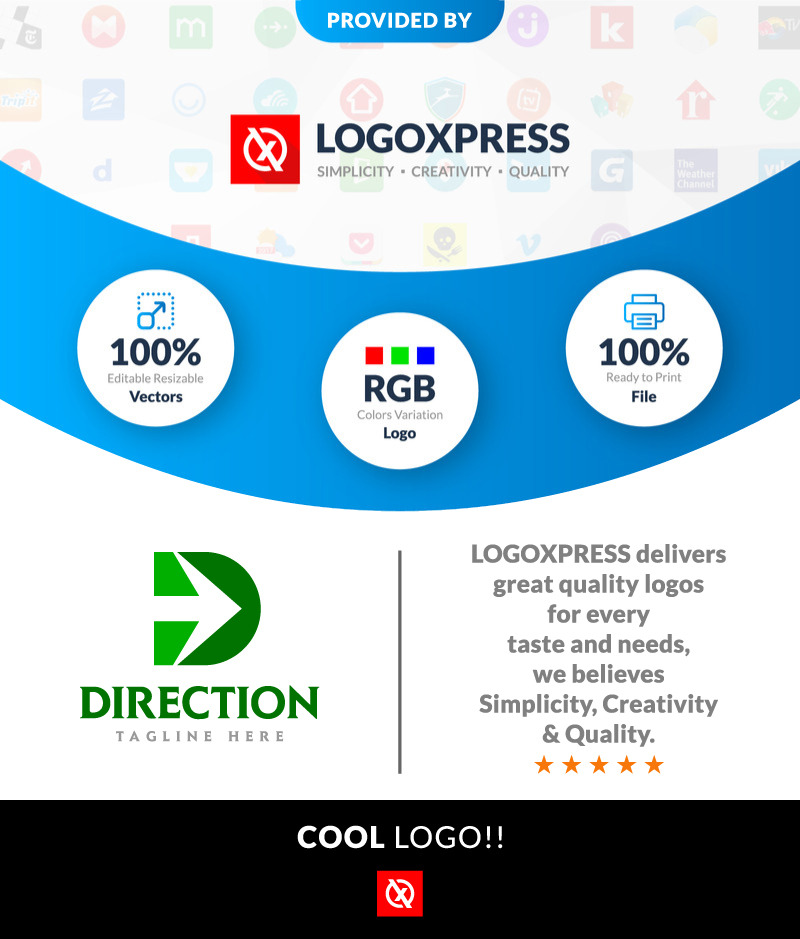 Letter D Direction Logo Design Digging Logo - Features Image 1