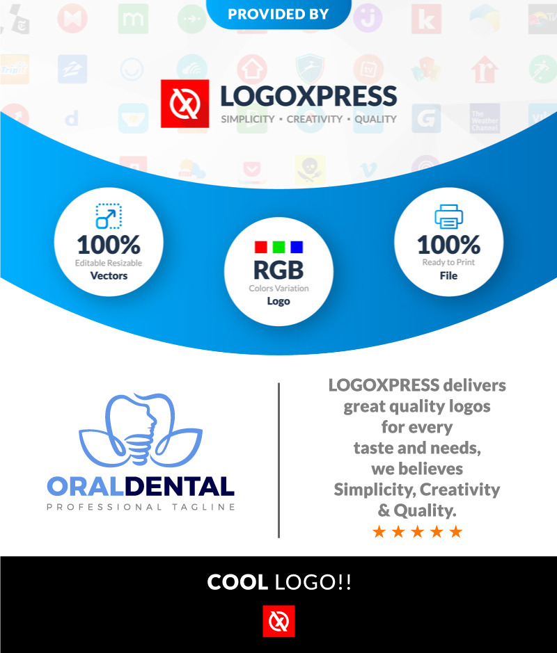 Floral Magnolia Oral Dental Logo Design - Features Image 1