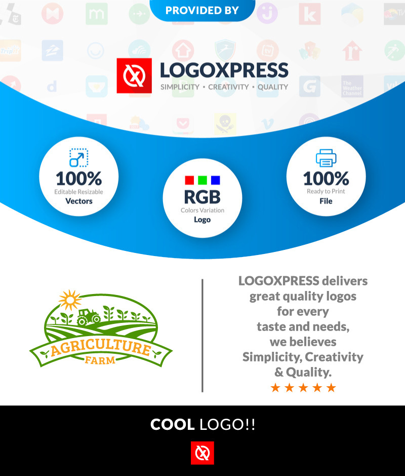 Agriculture Farm Land With Tractor And Plant Logo Design - Features Image 1