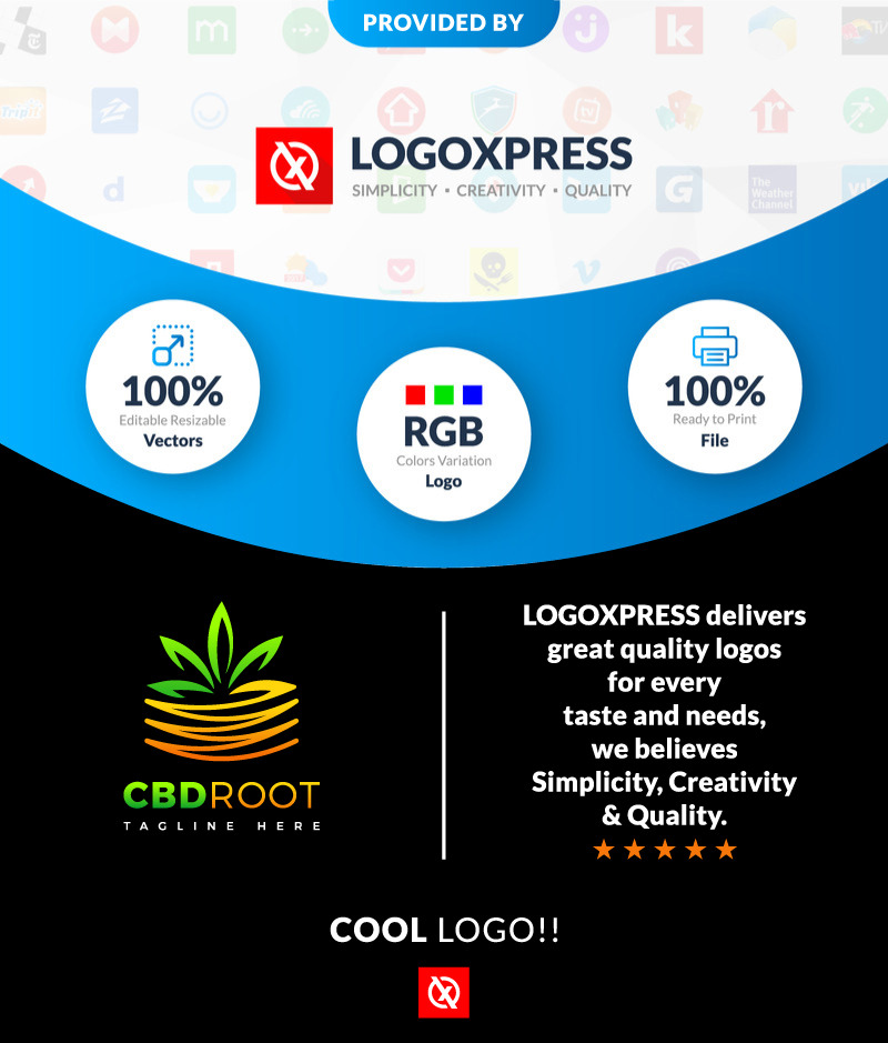 Cannabis Tree Root Logo Design CBD Root - Features Image 1