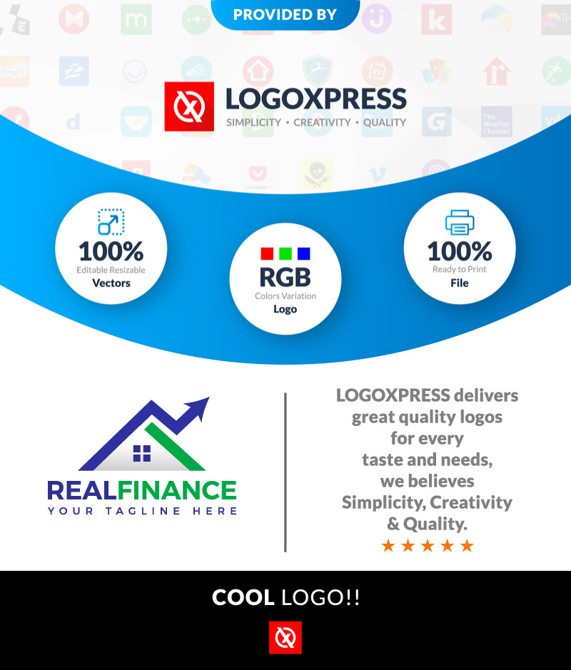 Real Estate Finance Logo Design Realtor Accounting Logo - Features Image 1