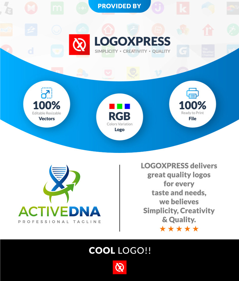Active DNA Genetics Logo Design - Features Image 1