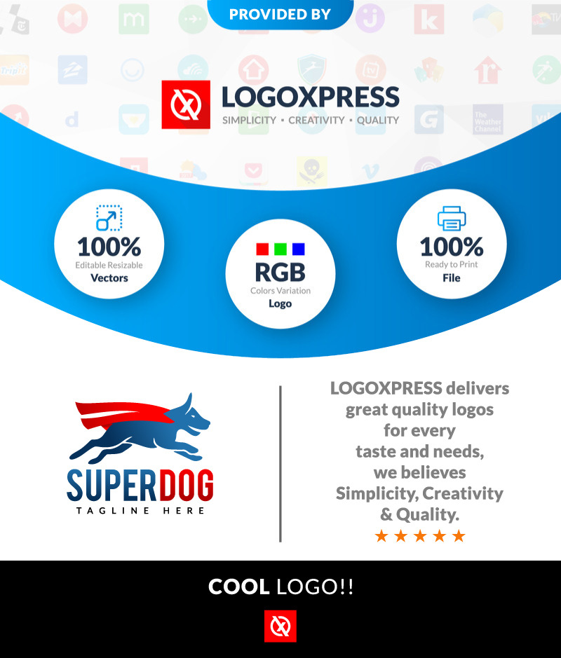 Super Hero Dog Logo Design - Features Image 1