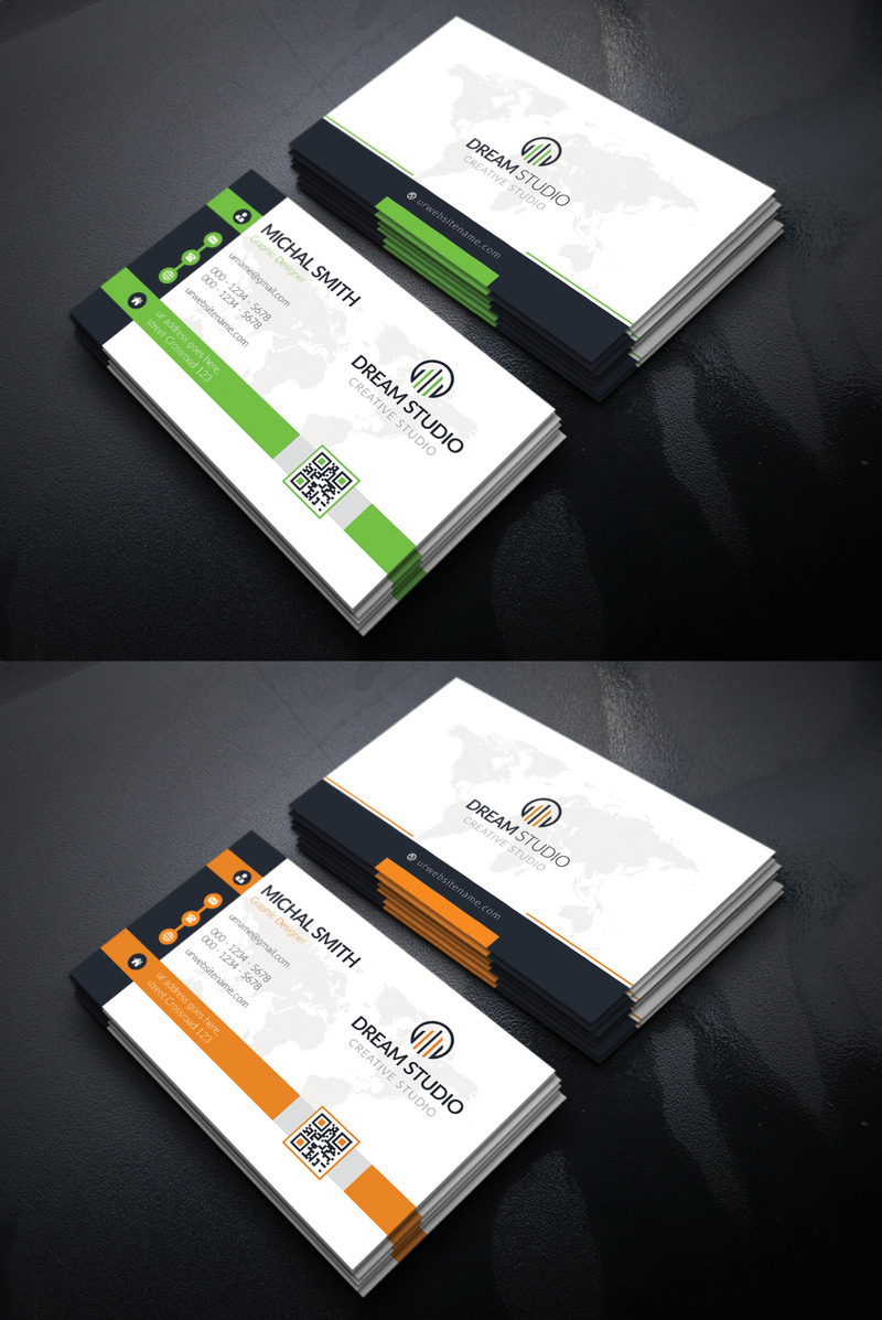 Corporate Business Card Dream Studio TemplateMonster