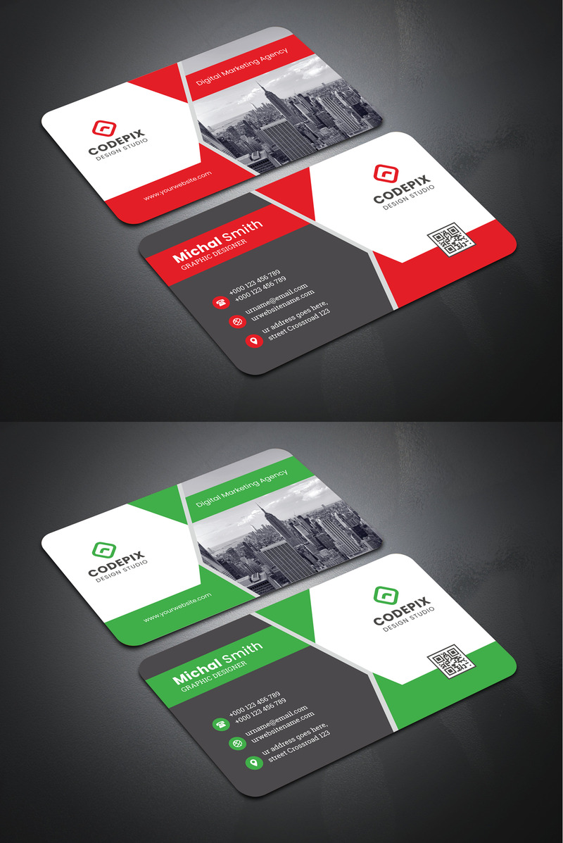 Business Card Templates Corporate Identity Template b - Features Image 1