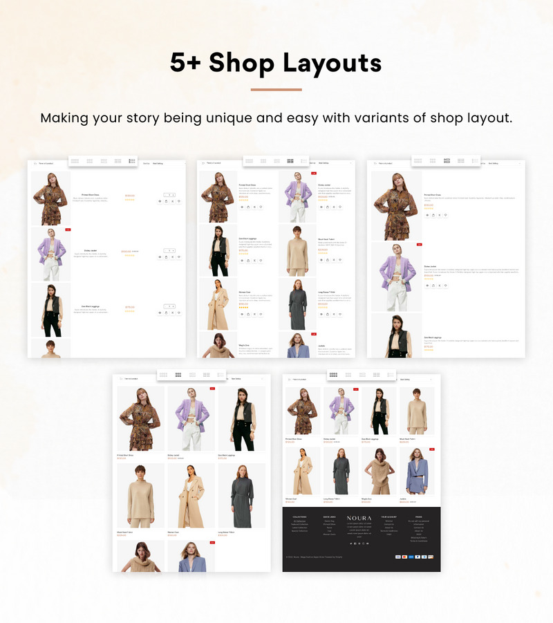 Noura Mega Fashion–Clothes Style Shopify 2.0 Premium Responsive Theme - Features Image 11