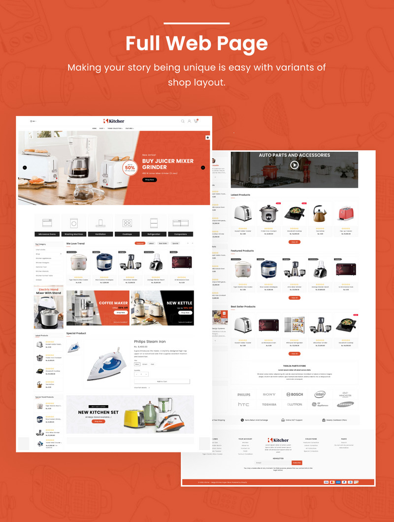 Kitcher - Mega Kitchen Super Store Shopify 2.0 Tema Premium - Features Image 4