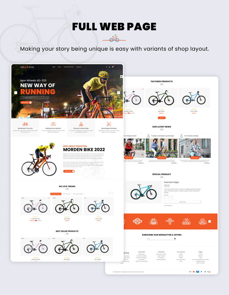 Bicicleta Mega Deportes, Bicicleta, Bicicletas, Alquiler Plantilla Shopify 2.0 Responsive - Características Imagen 3