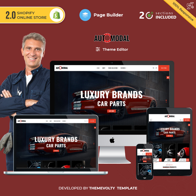 Automodal - Car Autoparts Super Store Shopify Theme - Features Image 1