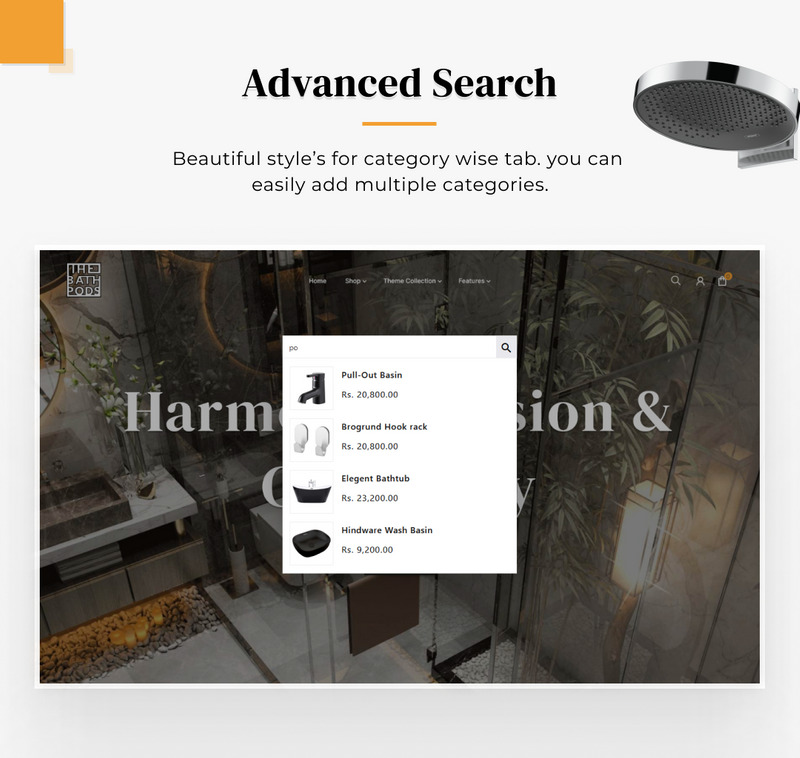Bath Pods Store - Schlafzimmer Holz Shopify 2.0 Responsive Theme - Eigenschaften Bild 6