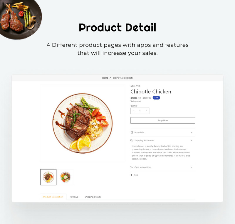 Frantzen Mega Rich Food Restaurant Shopify 2.0 Modèle réactif - Caractéristiques de l’image 9