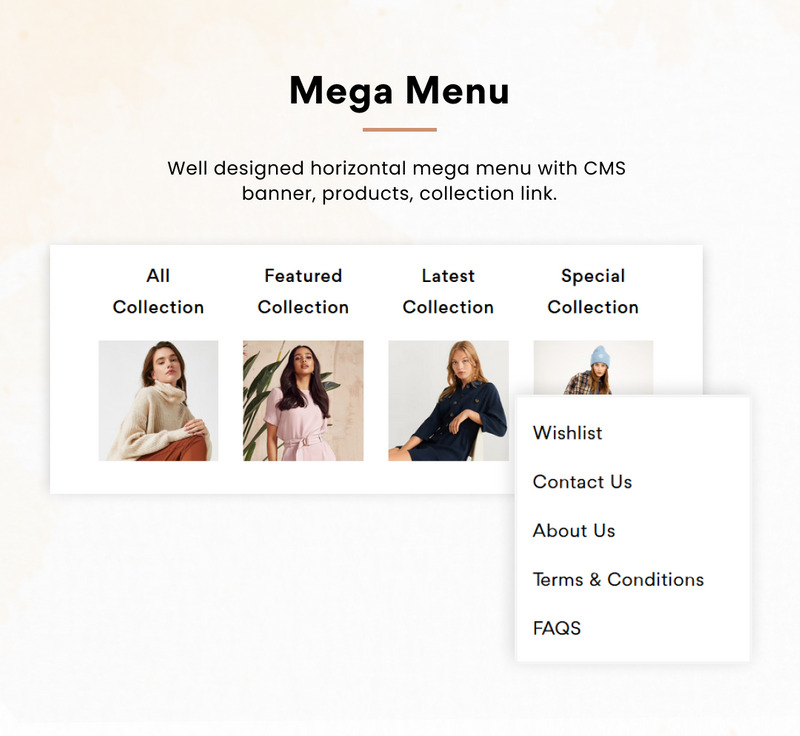 Noura Mega Fashion–Clothes Style Shopify 2.0 Premium Responsive Theme - Features Image 7