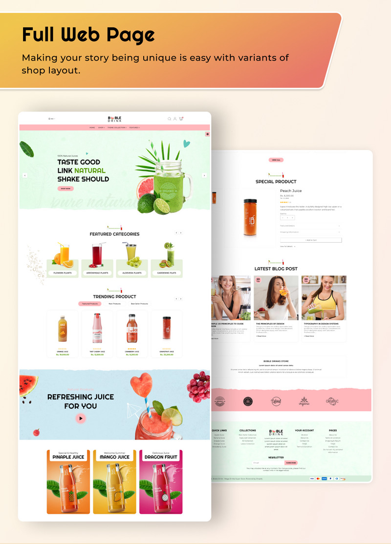Boble Drink – Mega Dinks Shopify 2.0 Premium Responsive Theme - Features Image 3