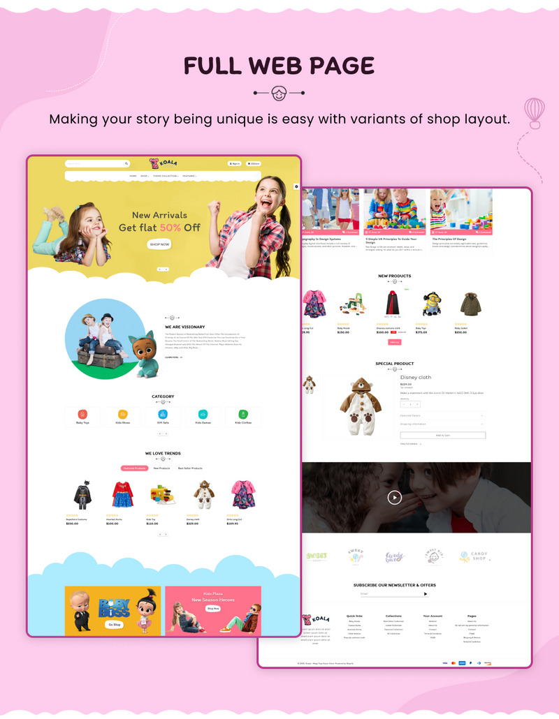Koala Little Kids, Toys, Play, Fashion Shopify 2.0 Responsive Theme - Features Image 3