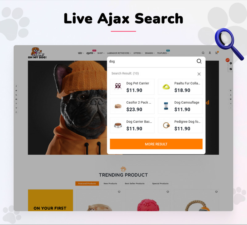 Oh My Dog - Animals Shop - Pets Care PrestaShop Responsive Mega Template - Features Image 7