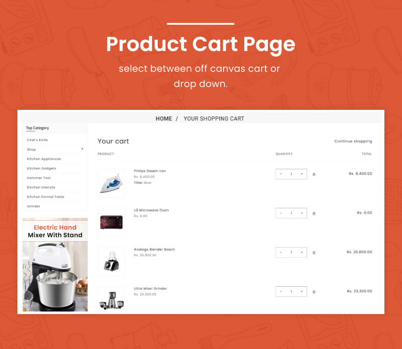 Kitcher - Mega Kitchen Super Store Shopify 2.0 Tema Premium - Features Image 12